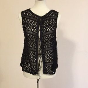 Anthropologie crochet vest. Worn once.